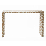 Консоль Дизайнерская Kenya Console ZEBRA Bone Inlay Beige варинант исполнения - 1 | Loft Concept в Грозном