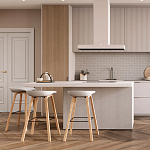 Барный стул на ножках из натурального дерева Boras White варинант исполнения - 8 | Loft Concept в Грозном