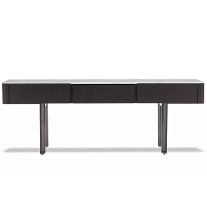 Консоль чёрная с 3-мя выдвижными ящиками Lou