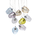 Люстра каскадная с 9-ю разноцветными стеклянными плафонами Kaleido варинант исполнения - 1 | Loft Concept в Грозном