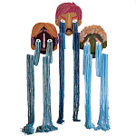 Вязаный Арт-Объект на стену из трех элементов Triptych варинант исполнения - 3 | Loft Concept в Грозном