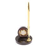 Часы настольные с ручкой из натурального камня Stone Clock варинант исполнения - 6 | Loft Concept в Грозном