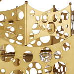 Люстра фигурная золотого цвета Corrugated Panels варинант исполнения - 3 | Loft Concept в Грозном