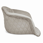 Барный стул со спинкой и мягкой обивкой с ромбами на 4-х деревянных ножках Бежевый Велюр Ava Charm варинант исполнения - 3 | Loft Concept в Грозном