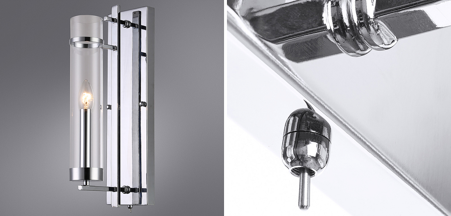 Бра Trondheim Chrome Wall Lamp Бра Trondheim Chrome Wall Lamp - Loft-Concept в Грозном
