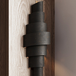 Бра в форме спирали черное с золотой внутренней отделкой Warm Glow варинант исполнения - 3 | Loft Concept в Грозном