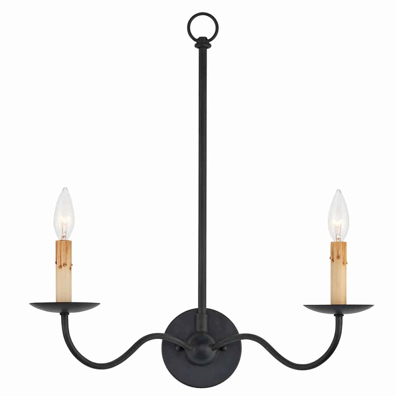 Бра настенное черное с 2-мя лампами Candle Sleeves Черный Бра настенное черное с 2-мя лампами Candle Sleeves Черный в Грозном | Loft Concept