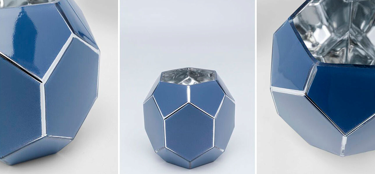 Ваза голубая Geometric Bowl Ваза голубая Geometric Bowl - Loft-Concept в Грозном