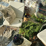 Круглый поднос из эпоксидной смолы с цветами черный Epoxy Resin Flowers Tray Black варинант исполнения - 2 | Loft Concept в Грозном