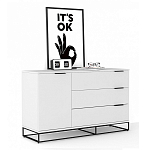 Комод белый с 3-мя ящиками Strict Lines  варинант исполнения - 3 | Loft Concept в Грозном