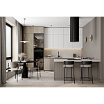 Кухонный гарнитур с фасадом в полоску Rainier Kitchen Set варинант исполнения - 3 | Loft Concept в Грозном