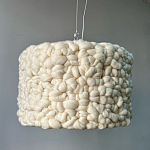 Вязаный шерстяной светильник Knitted wool lamp Cylinder варинант исполнения - 1 | Loft Concept в Грозном