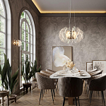 Бра с крупными прозрачными лепестками с рельефной поверхностью Ethereal Bloom варинант исполнения - 2 | Loft Concept в Грозном