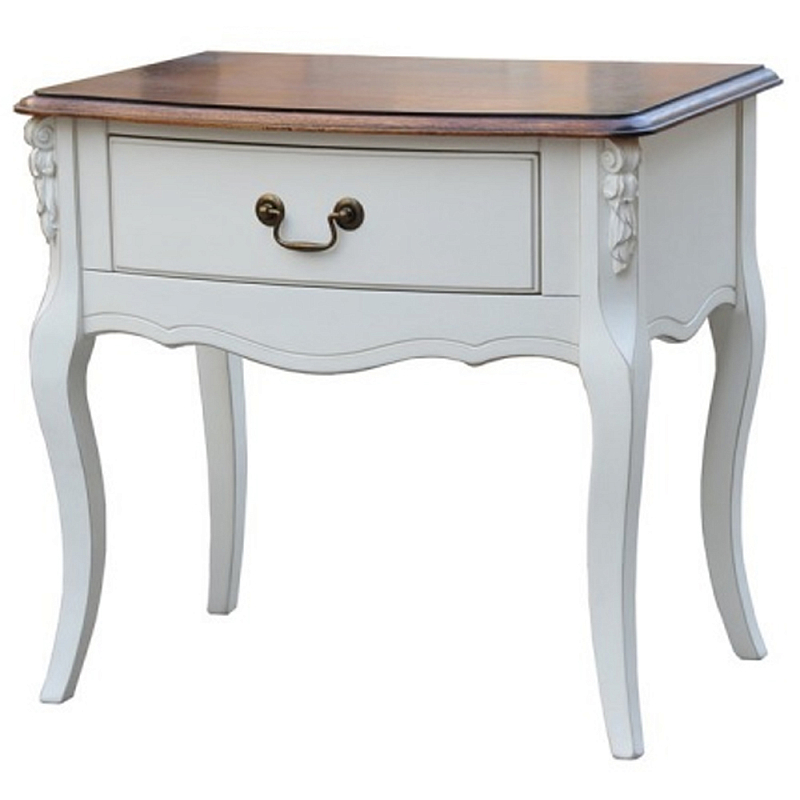 Прикроватная тумба в стиле прованс с ящиком Borde Montmartre Provence Bedside Table Белый Орех Прикроватная тумба в стиле прованс с ящиком Borde Montmartre Provence Bedside Table Белый Орех в Грозном | Loft Concept