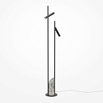 Напольный торшер светодионый черный Lumen Duo варинант исполнения - 1 | Loft Concept в Грозном