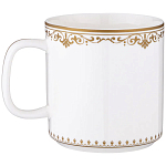 Кружка из фарфора белая с изображением лошади 400 мл Porcelain Horse Set варинант исполнения - 1 | Loft Concept в Грозном