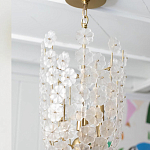 Подвесной светильник декорированный цветами из стекла Lightness of Flowers варинант исполнения - 6 | Loft Concept в Грозном