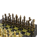 Шахматы Ренессанс из бронзы с доской из натурального камня Змеевик Decorative Thematic Chess варинант исполнения - 2 | Loft Concept в Грозном