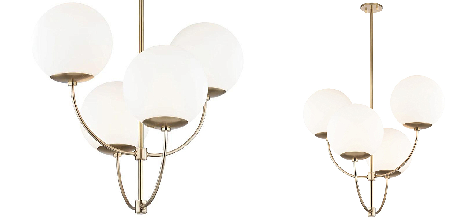 Люстра Breasal White Matte Balls Chandelier Brass Люстра Breasal White Matte Balls Chandelier Brass - Loft-Concept в Грозном