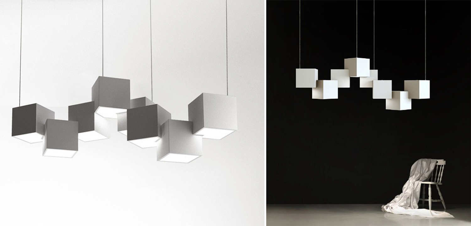 Дизайнерский светодиодный светильник Белый Eight Squares Lamp Дизайнерский светодиодный светильник Белый Eight Squares Lamp - Loft-Concept в Грозном