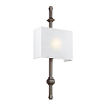 Бра бронзового цвета с полукруглым матовым стеклянным плафоном в геометрическом каркасе Feiss варинант исполнения - 5 | Loft Concept в Грозном