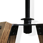 Барный стул со спинкой и мягкой обивкой с ромбами на 4-х деревянных ножках Бежевый Велюр Ava Charm варинант исполнения - 8 | Loft Concept в Грозном