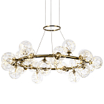 Дизайнерская кольцевая люстра с гирляндой внутри стеклянных сферических плафонов Iona Garland Chandelier 25 варинант исполнения - 1 | Loft Concept в Грозном