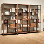 Стеллаж деревянный с полками для хранения Moon Walnut Furniture варинант исполнения - 1 | Loft Concept в Грозном