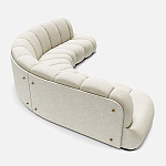 Диван Limoges полукруглой формы с обивкой букле молочного цвета варинант исполнения - 1 | Loft Concept в Грозном