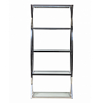 Металлический стеллаж со стеклянными полками Molecule варинант исполнения - 2 | Loft Concept в Грозном