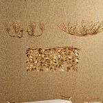 Люстра золотая с декором в виде веток эвкалипта Eucalyptus Branches варинант исполнения - 5 | Loft Concept в Грозном