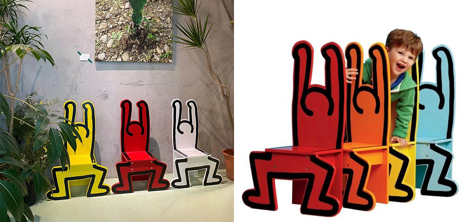 Детский стул Chaise Keith Haring Dancer Vilac Красный Детский стул Chaise Keith Haring Dancer Vilac Красный - Loft-Concept в Грозном