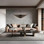 Люстра в виде распахнутых крыльев из тонких металлических планок Flight of Freedom варинант исполнения - 8 | Loft Concept в Грозном