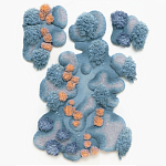 Тканый вручную Большой абстрактный гобелен Frost Forest варинант исполнения - 3 | Loft Concept в Грозном