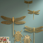 Настенный декор из двух декоративных стрекоз Flight of the Dragonfly варинант исполнения - 2 | Loft Concept в Грозном