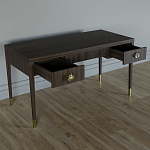 Письменный стол Elsa Dreams Walnut Шпон дерево с двумя ящиками варинант исполнения - 3 | Loft Concept в Грозном