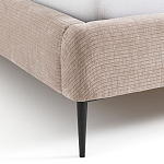 Кровать с обивкой велюр Hazel Velour Beige Bed варинант исполнения - 6 | Loft Concept в Грозном