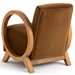 Кресло с круглыми деревянными подлокотниками Modesto Chair варинант исполнения - 4 | Loft Concept в Грозном