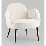 Полукресло Wave Stripes букле белый варинант исполнения - 1 | Loft Concept в Грозном