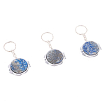 Зеркало брелок карманное двухстороннее из натурального камня Лазурит Stone Mirrors варинант исполнения - 8 | Loft Concept в Грозном