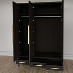 Большой Шкаф Primo Темный орех с 3 дверьми и 3 выдвижными ящиками варинант исполнения - 9 | Loft Concept в Грозном