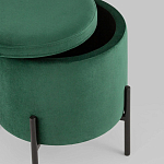 Зеленый пуф на черных ножках SANJAY варинант исполнения - 3 | Loft Concept в Грозном