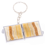 Зеркало брелок складное двухстороннее из натурального камня Оникс Silver Stone Mirrors варинант исполнения - 5 | Loft Concept в Грозном