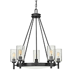  Люстра с 5-ю цилиндрическими плафонами из стекла с пузырьками Hinkley варинант исполнения - 1 | Loft Concept в Грозном