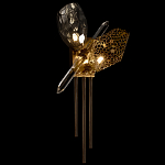 Бра с 2-мя плафонами из стекла и металла и вертикальными подвесками Gilded Mirage  варинант исполнения - 4 | Loft Concept в Грозном