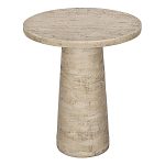 Столик приставной с круглой столешницей Textured Cream Table варинант исполнения - 1 | Loft Concept в Грозном