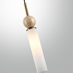 Подвесной светильник с цилиндрическим матовым плафоном и декоративным шаром из камня Orb Essence варинант исполнения - 13 | Loft Concept в Грозном