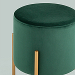 Зеленый пуф на золотистых ножках SANJAY варинант исполнения - 2 | Loft Concept в Грозном