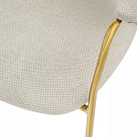 Стул Singer Chair с подлокотниками серый на золотистых ножках варинант исполнения - 7 | Loft Concept в Грозном