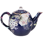 Чайный сервиз из фарфора темно-синий с рисунком цветов на 6 персон 14 предметов 300 мл Garden Whisper Porcelain Set  варинант исполнения - 2 | Loft Concept в Грозном